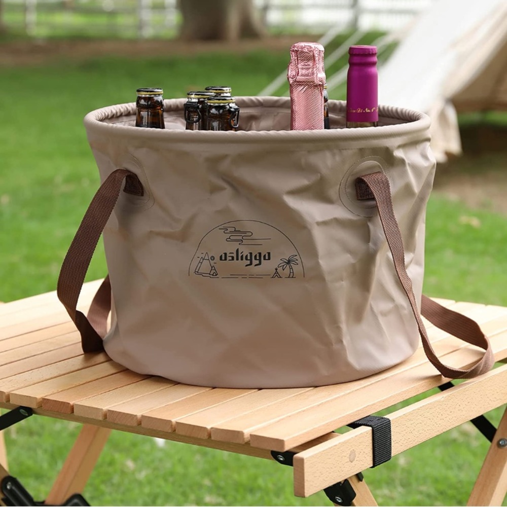 osliggo Collapsible Bucket with Handle, Multifunctional Foldable Water Container